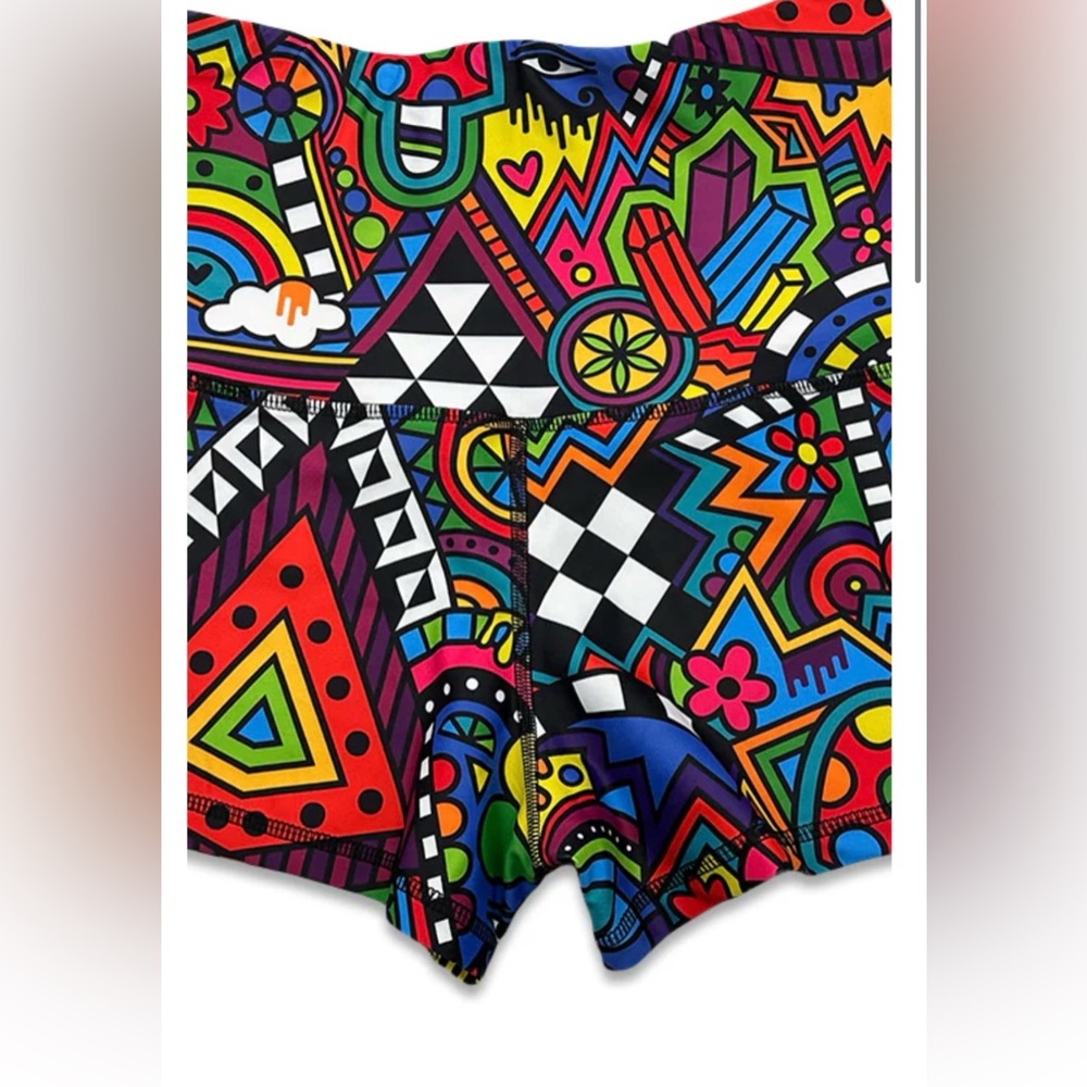 Grassroots California - FAB Fabstract Booty Shorts - Raver/Festival Booty Shorts